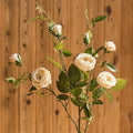 39-Inch White Faux Rose Stem