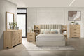 Arielle Light Oak Five-Piece Eastern King Bedroom Set
