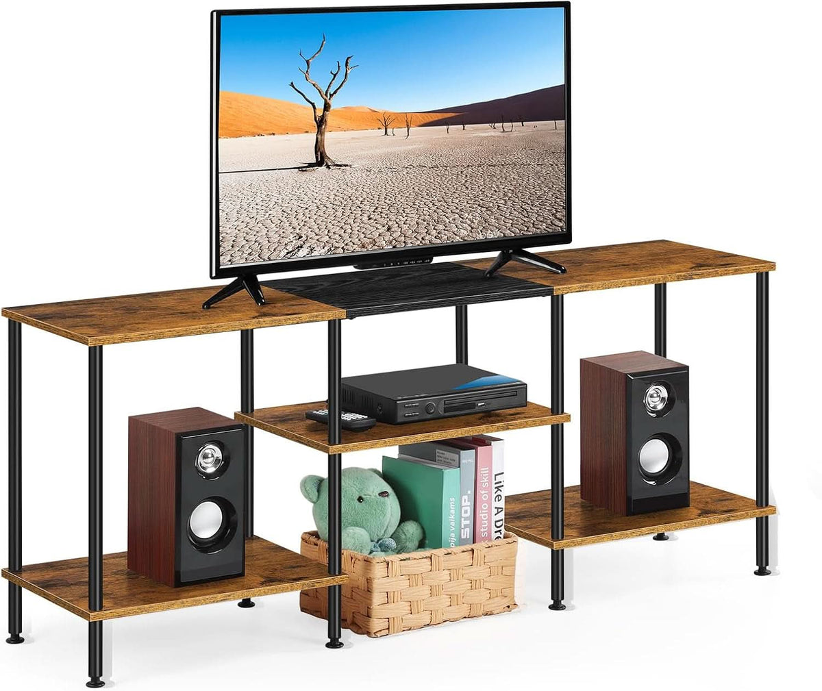 Brown 45-Inch Industrial TV Stand