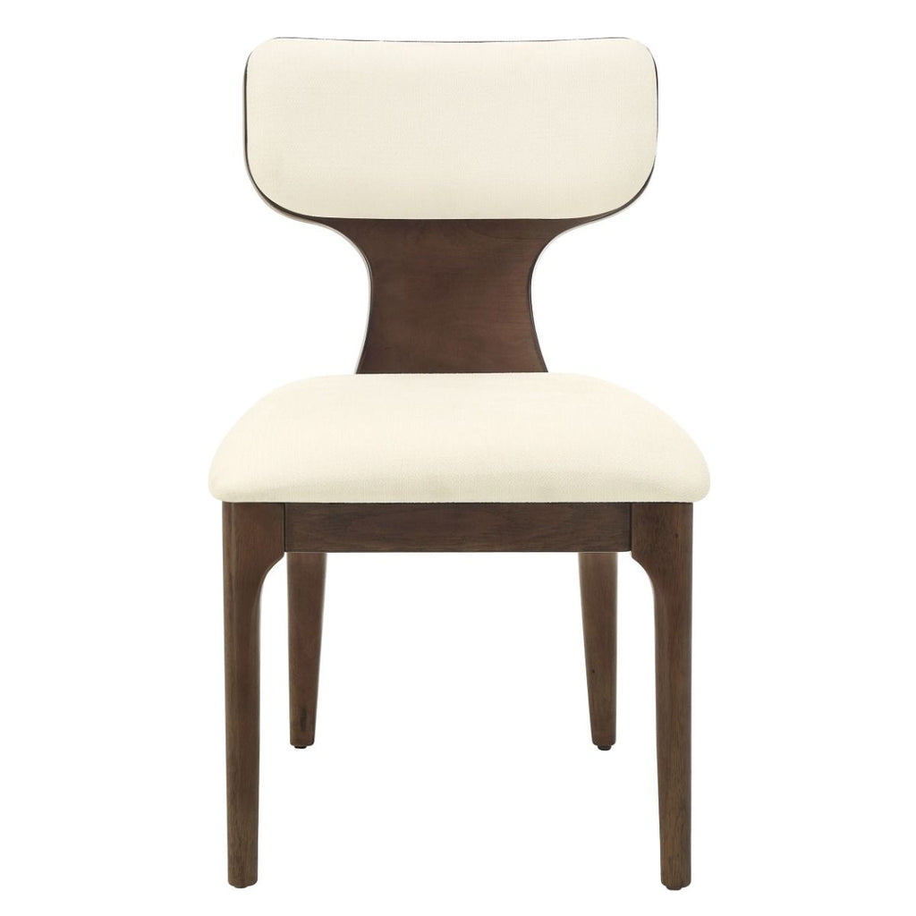 Koen Beige & Brown Oak Side Chairs, Set of 2