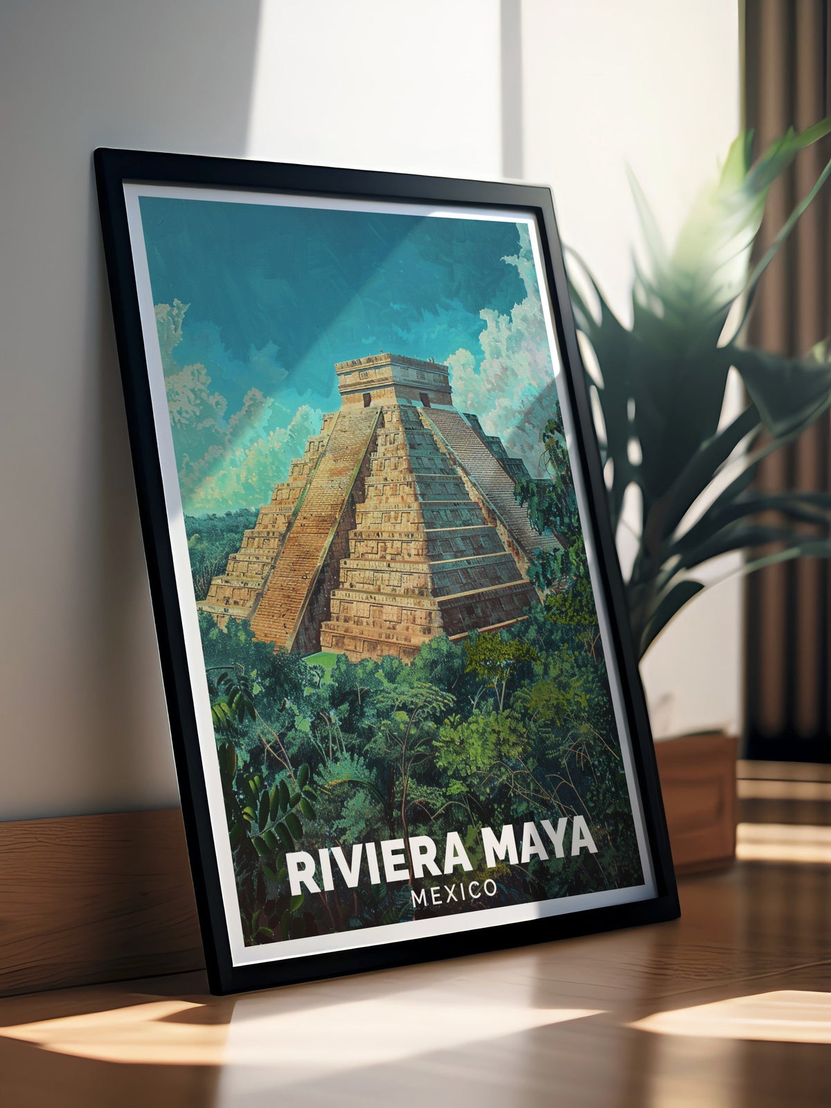 Riviera Maya Art Print - Chichén Itzá Travel Print - Mexico Canvas Art - Riviera