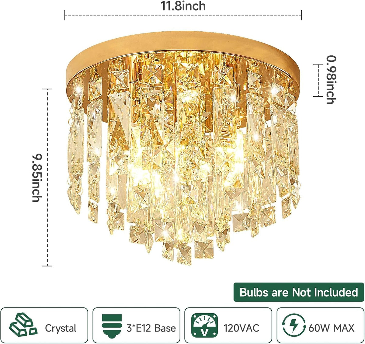 French Gold Crystal Chandelier