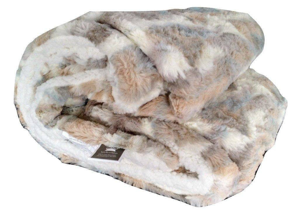Russian Lynx Faux Fur Throw Blanket