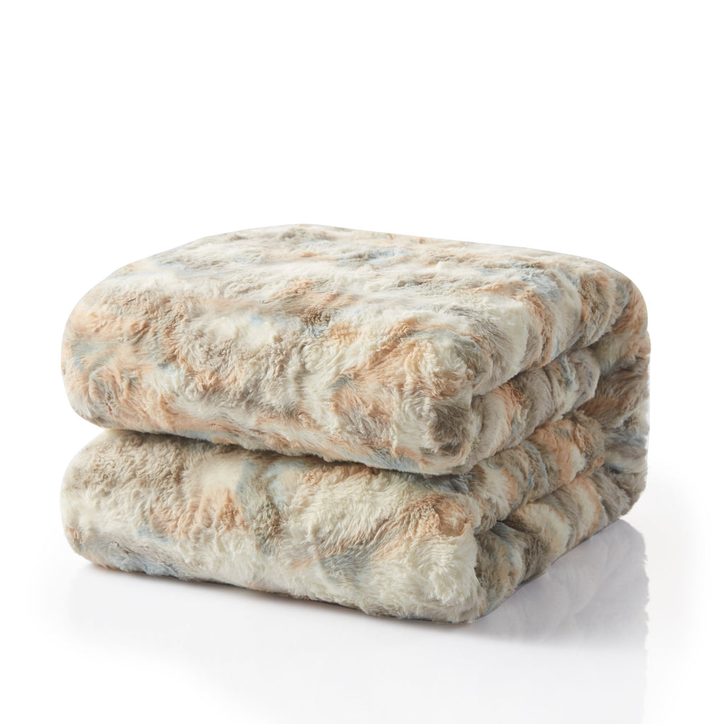 Russian Lynx Faux Fur Throw Blanket