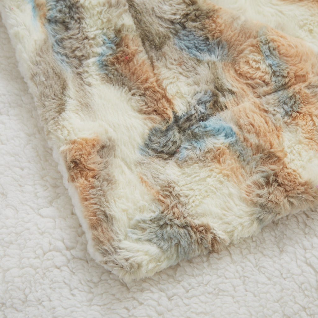 Russian Lynx Faux Fur Throw Blanket