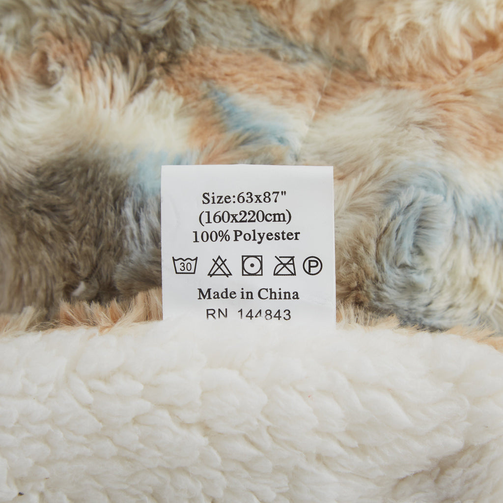 Russian Lynx Faux Fur Throw Blanket