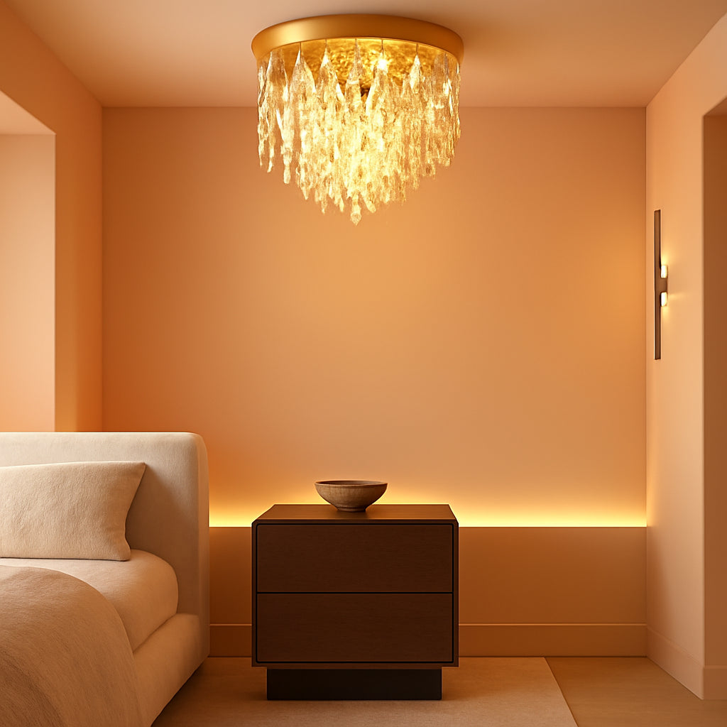 French Gold Crystal Chandelier