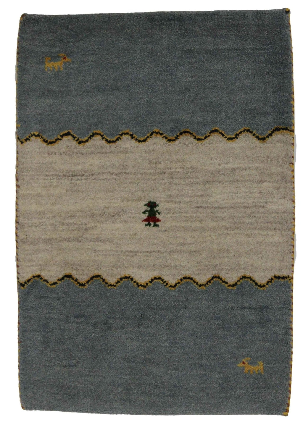 Canvello Hand Made Modern All Over Indo Gabbeh Rug - 2'1'' X 3'0''