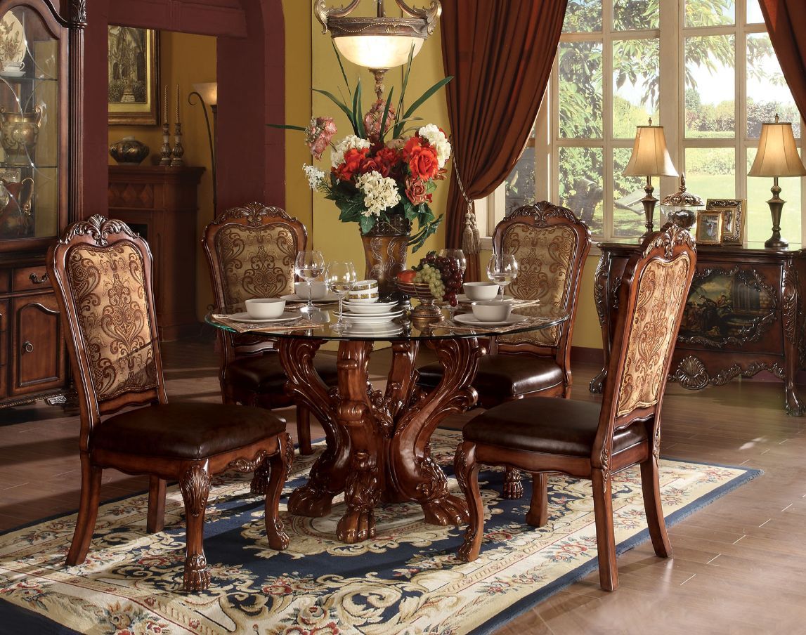 Dresden Glass-Top Dining Table