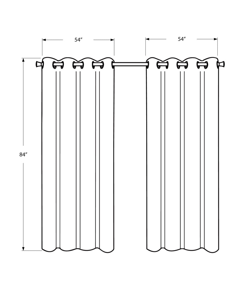 Room-Darkening Grommet Curtain Panels — Set of 2