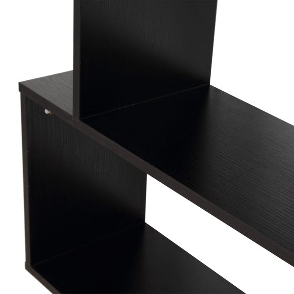 Six-Shelf S-Shaped Bookcase