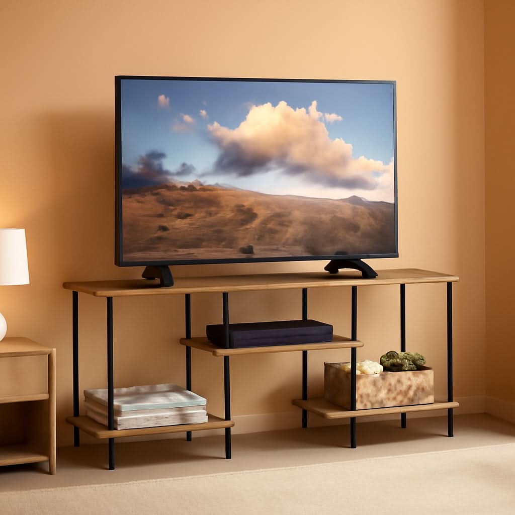 Brown 45-Inch Industrial TV Stand