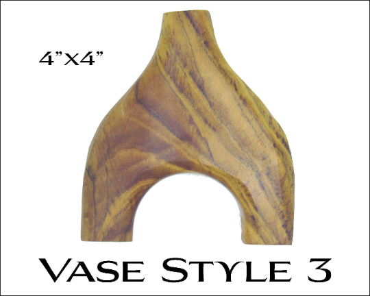 Set of Hand-Carved Wood Vases