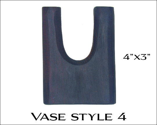 Set of Hand-Carved Wood Vases