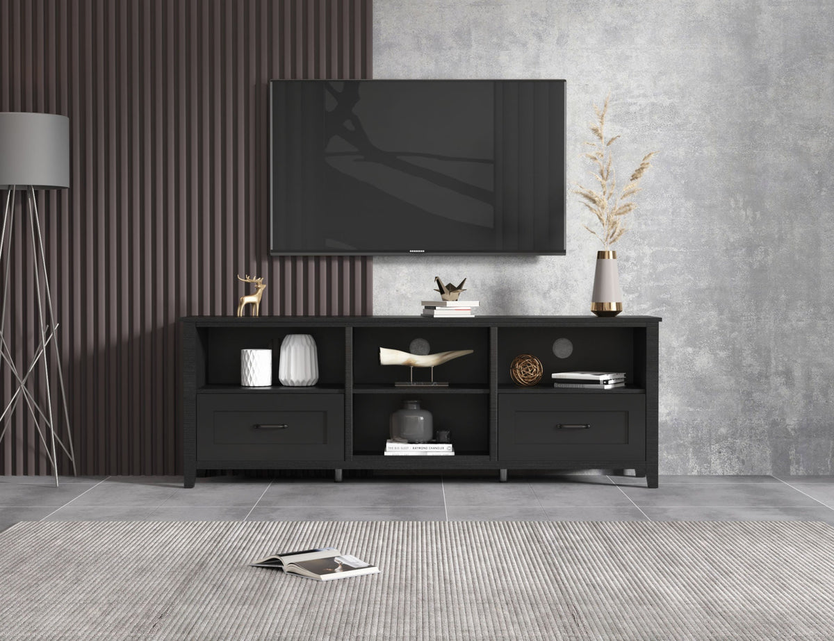 Black TV Stand for Living Room or Bedroom