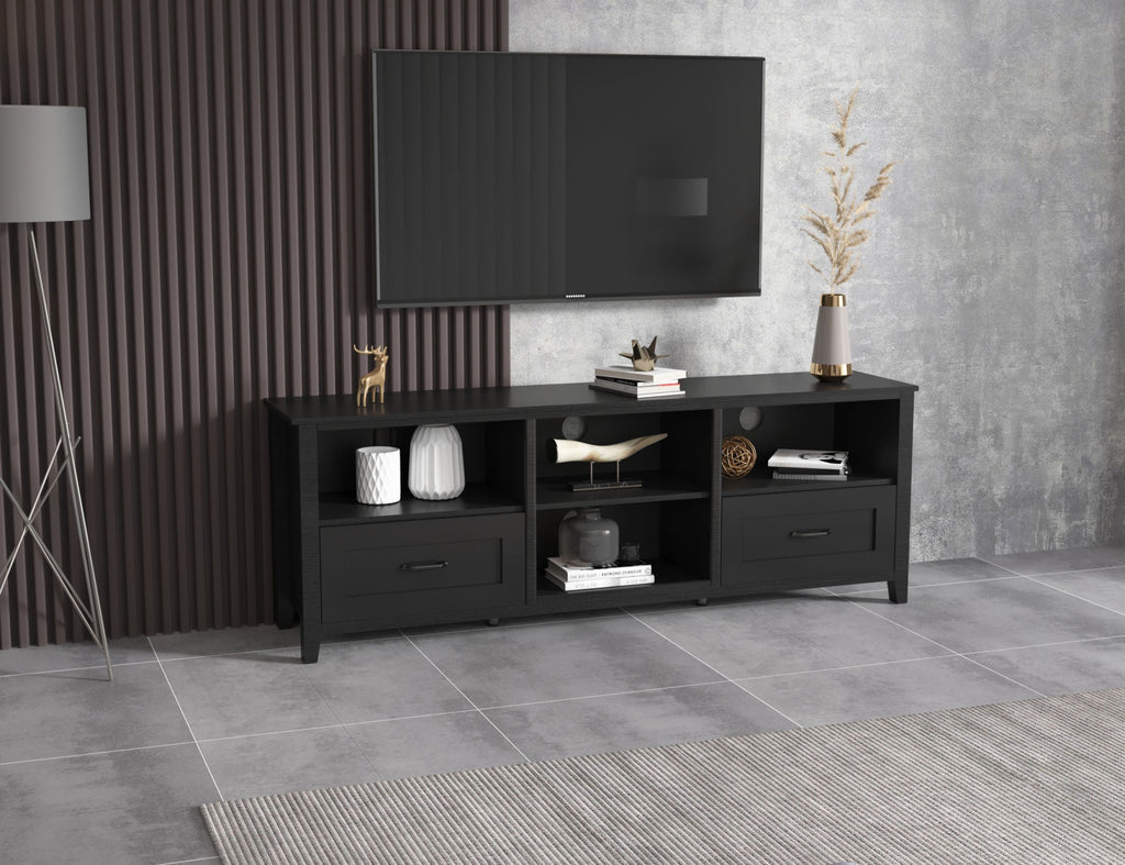 Black TV Stand for Living Room or Bedroom