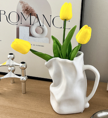 Pleated Ceramic Vase Collection