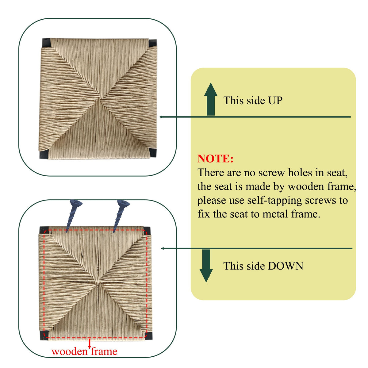Bar Stools Paper Rope Weave Dining Chairs With Back Hand Weave Stools For Kichen