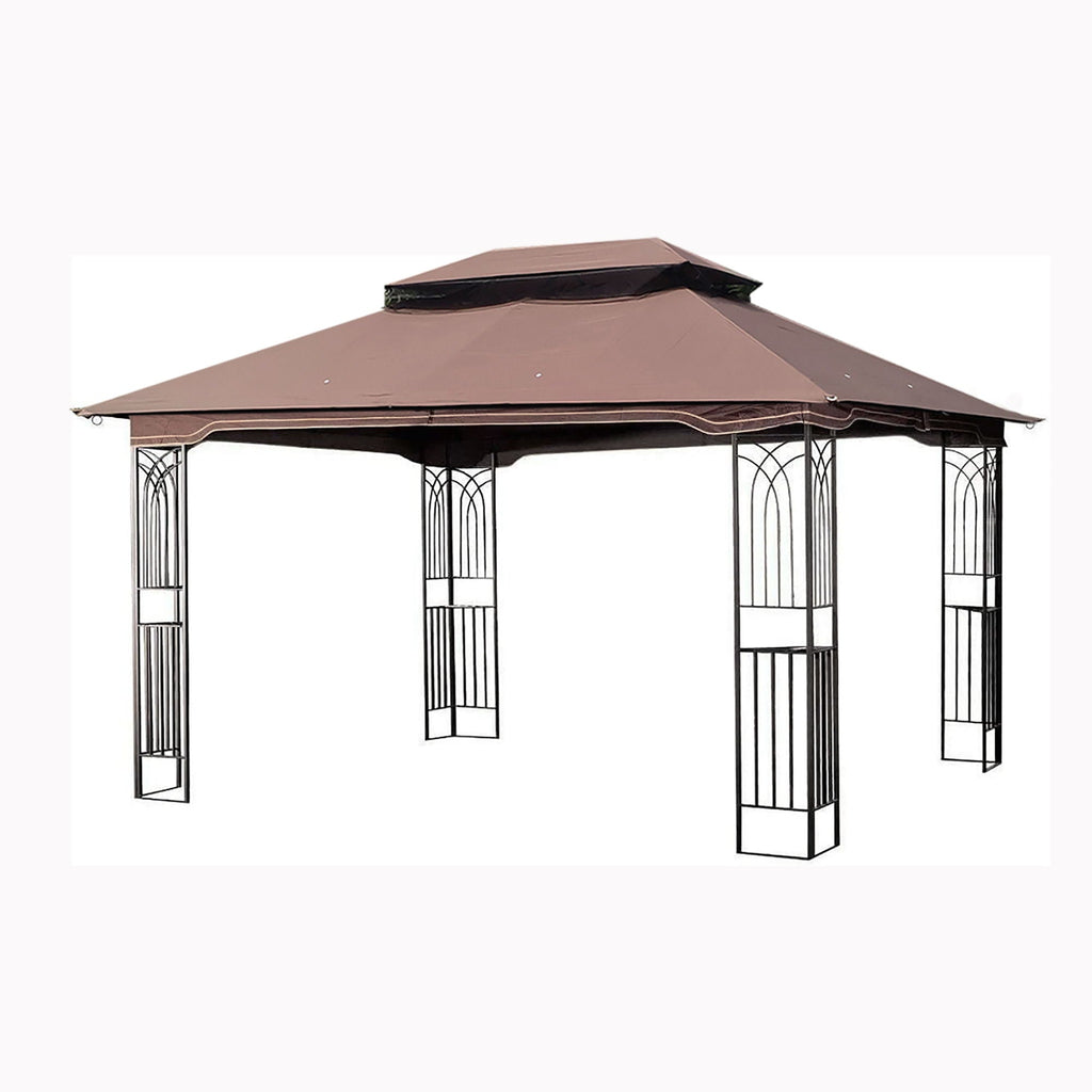 13 0 Outdoor Patio Gazebo Canopy Tent With Ventilated Double Roof And Mosquito Net