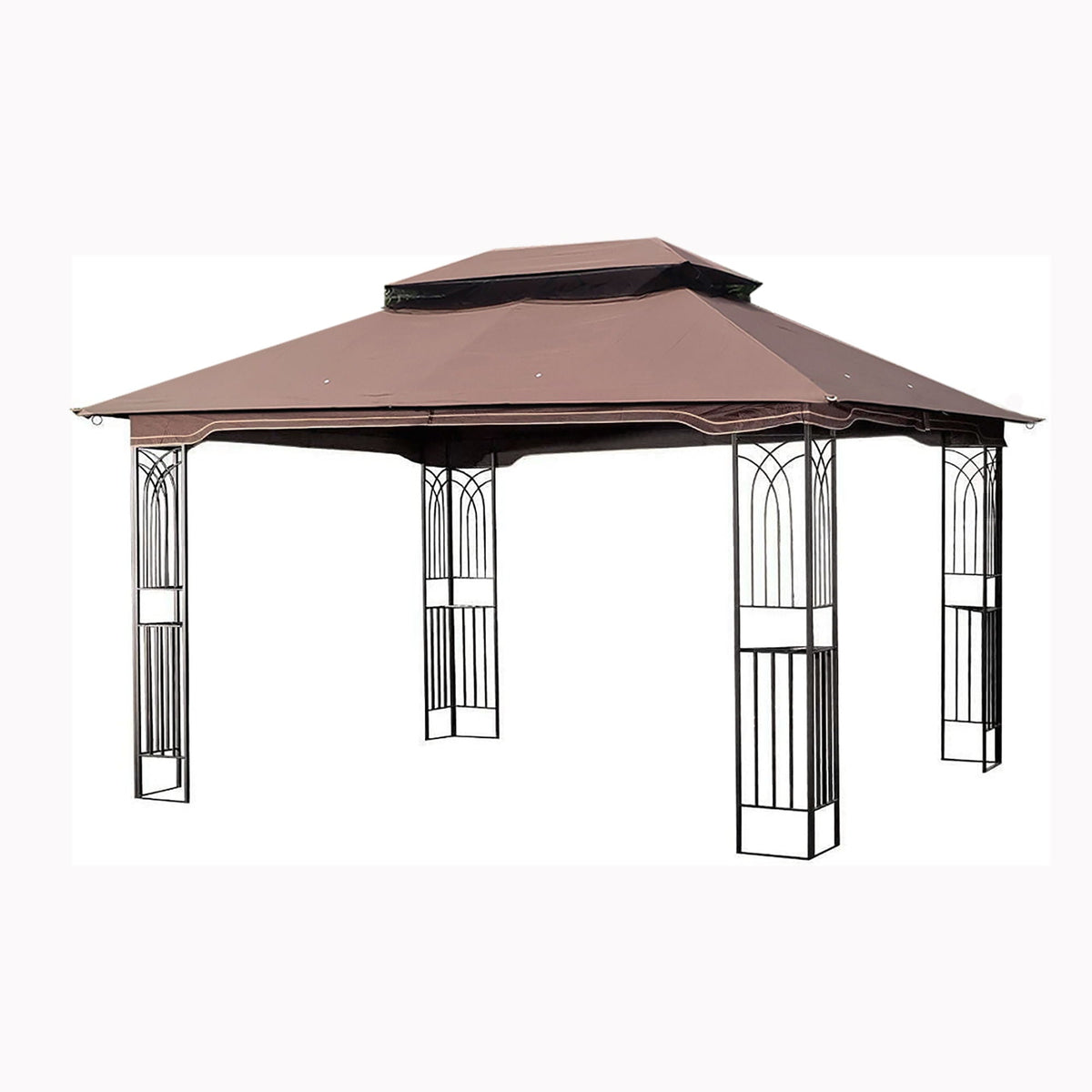 13 0 Outdoor Patio Gazebo Canopy Tent With Ventilated Double Roof And Mosquito Net