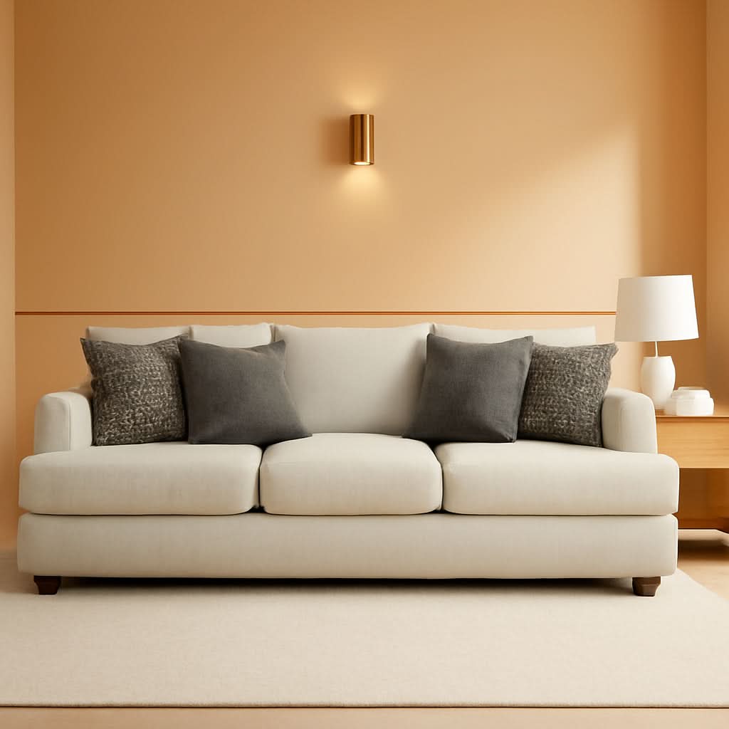 Soletren White Chenille Queen Sleeper Sofa