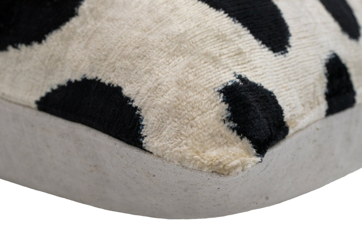 Black & White Polka Dot Feather Pillow