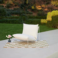 White Aluminum Garden Lounge Chair with Cushions