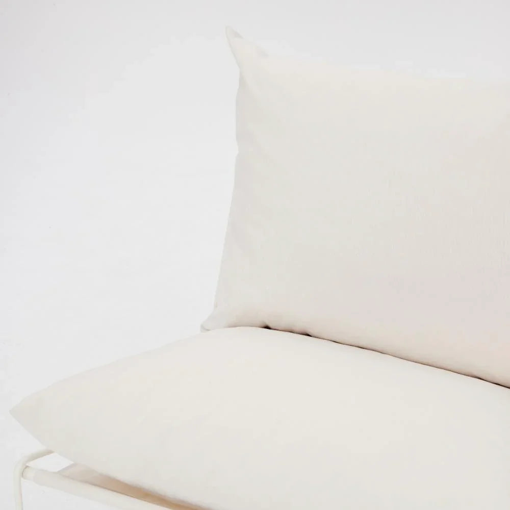 White Aluminum Garden Lounge Chair with Cushions