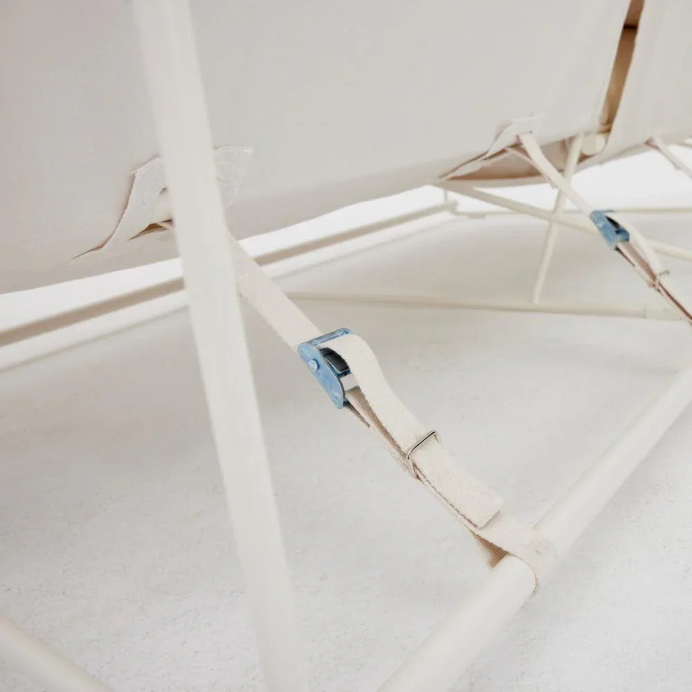 White Aluminum Garden Lounge Chair with Cushions