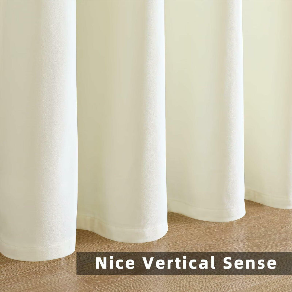 White Velvet Blackout Curtains, Set of Two