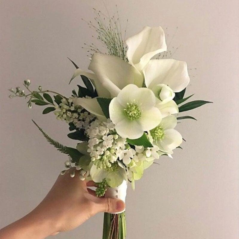 10Pcs High Quality Real Touch Calla Lily Artificial Flowers Bouquet For Wedding