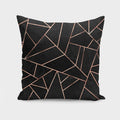 Velvet Black & Rose Gold Pillow